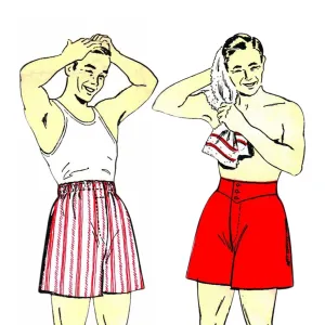 1950s Sewing Pattern, Men’s Boxer Shorts - Waist: 34-36” (87-91cm)