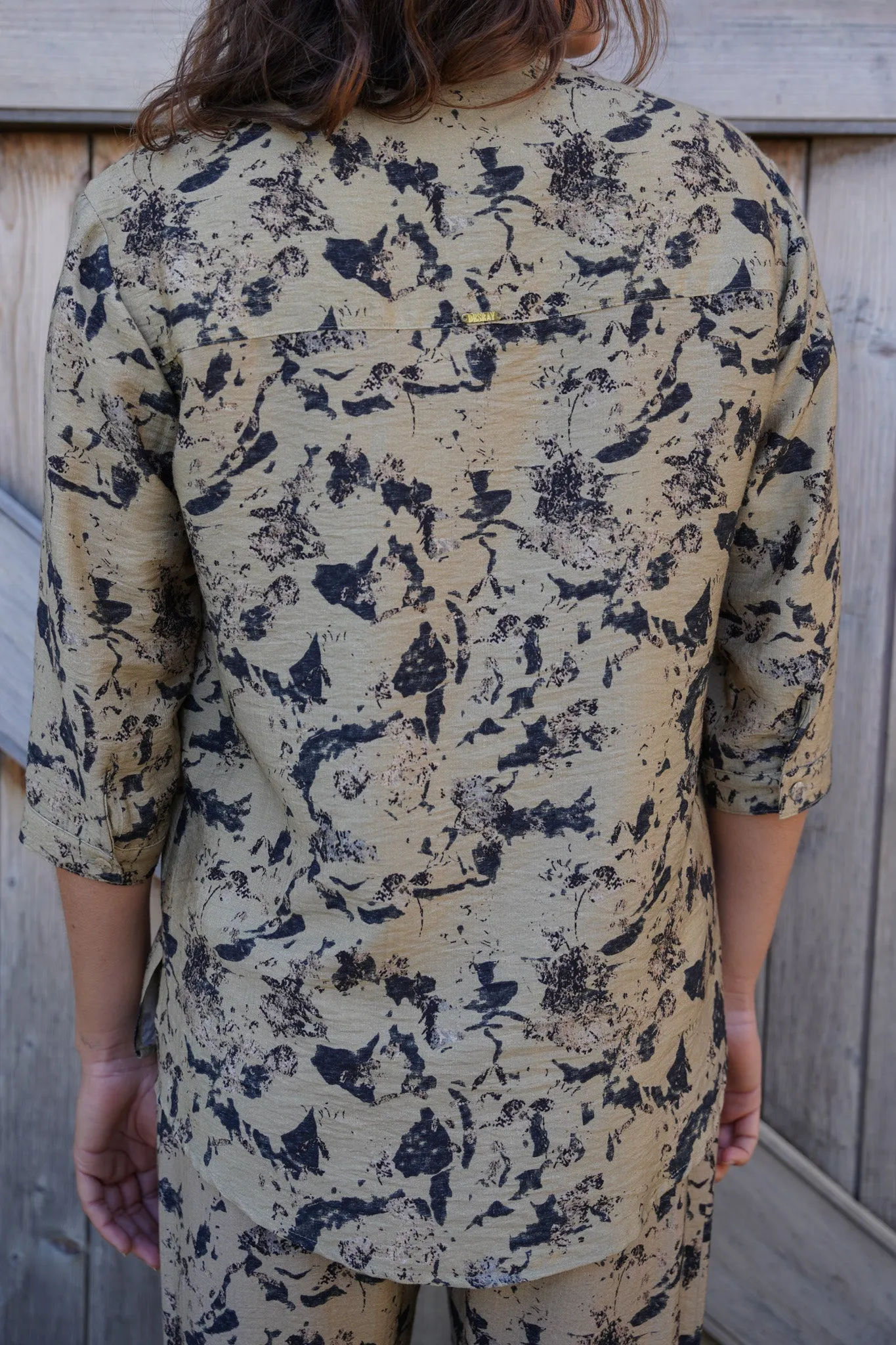 Abstract Print Kaftan Top