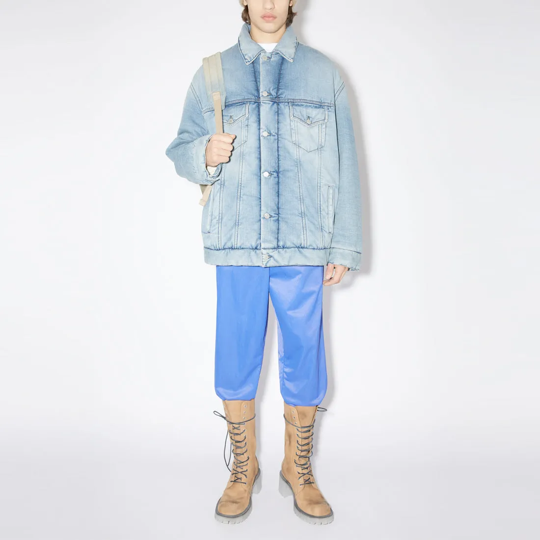 Acne Studios Oversized Fit Denim Jacket Light Blue