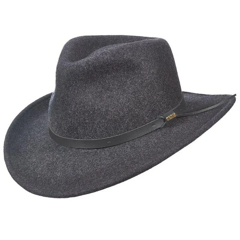 Anchorage Crushable Water Repellent Wool Felt Outback Hat - Scala Hats