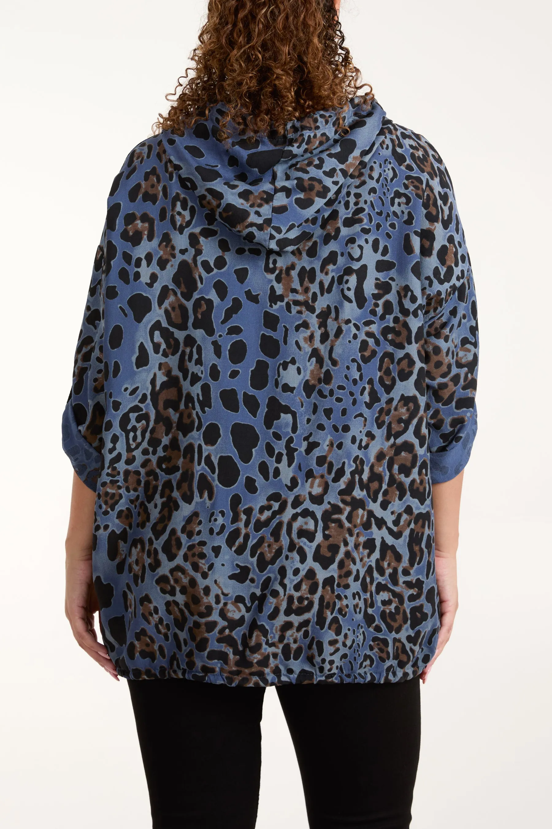 Animal Print Zip Up Light Jacket