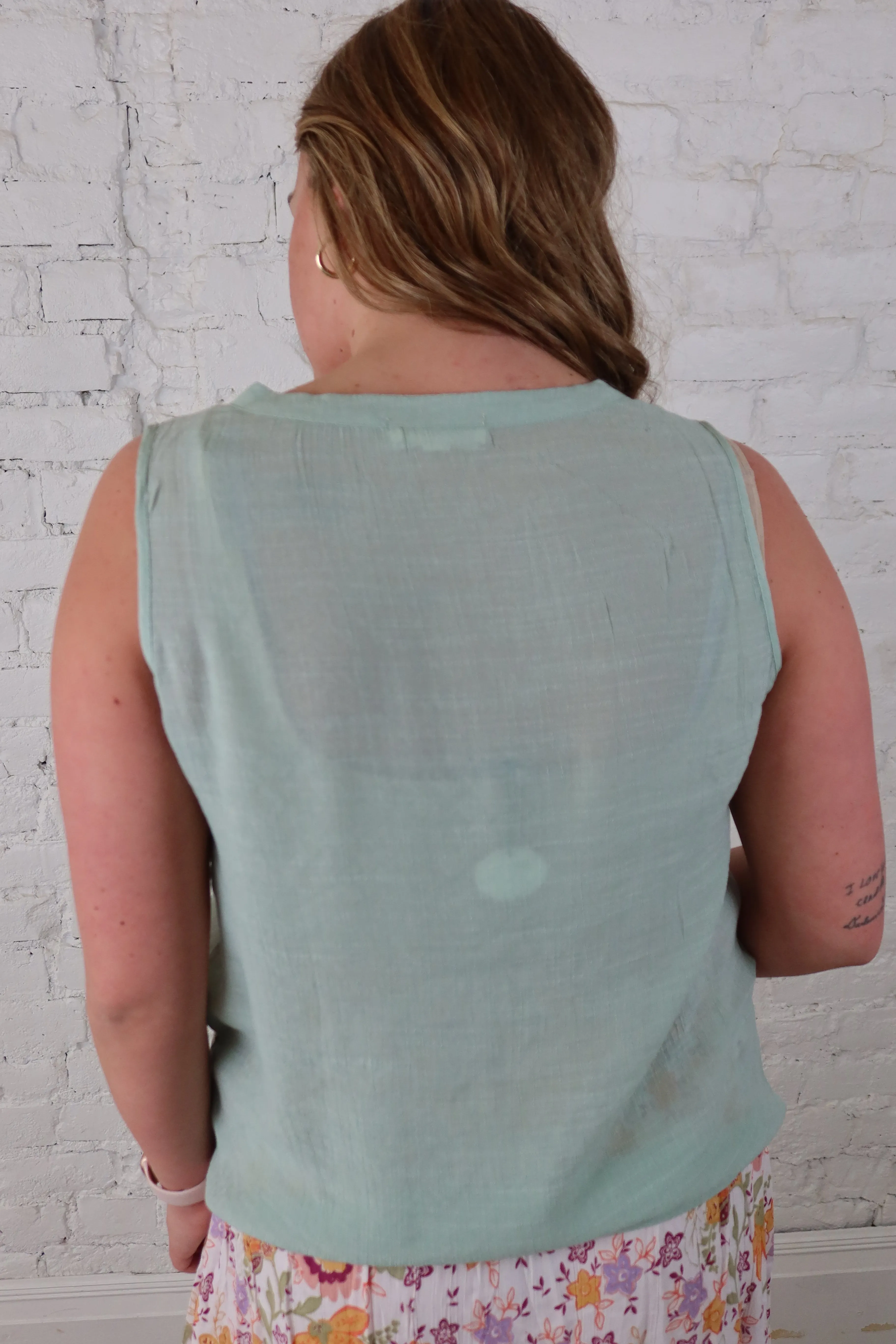 As Cool As It Gets Sage Top