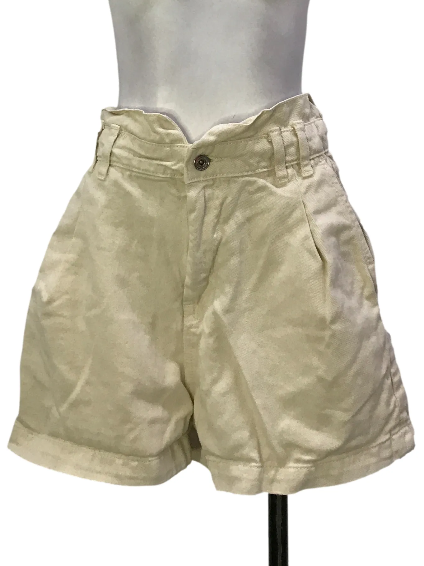 Beige Casual Shorts