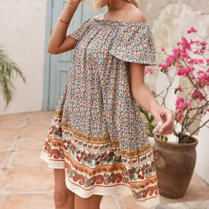 Boho Chic Off Shoulder Peasant Dress