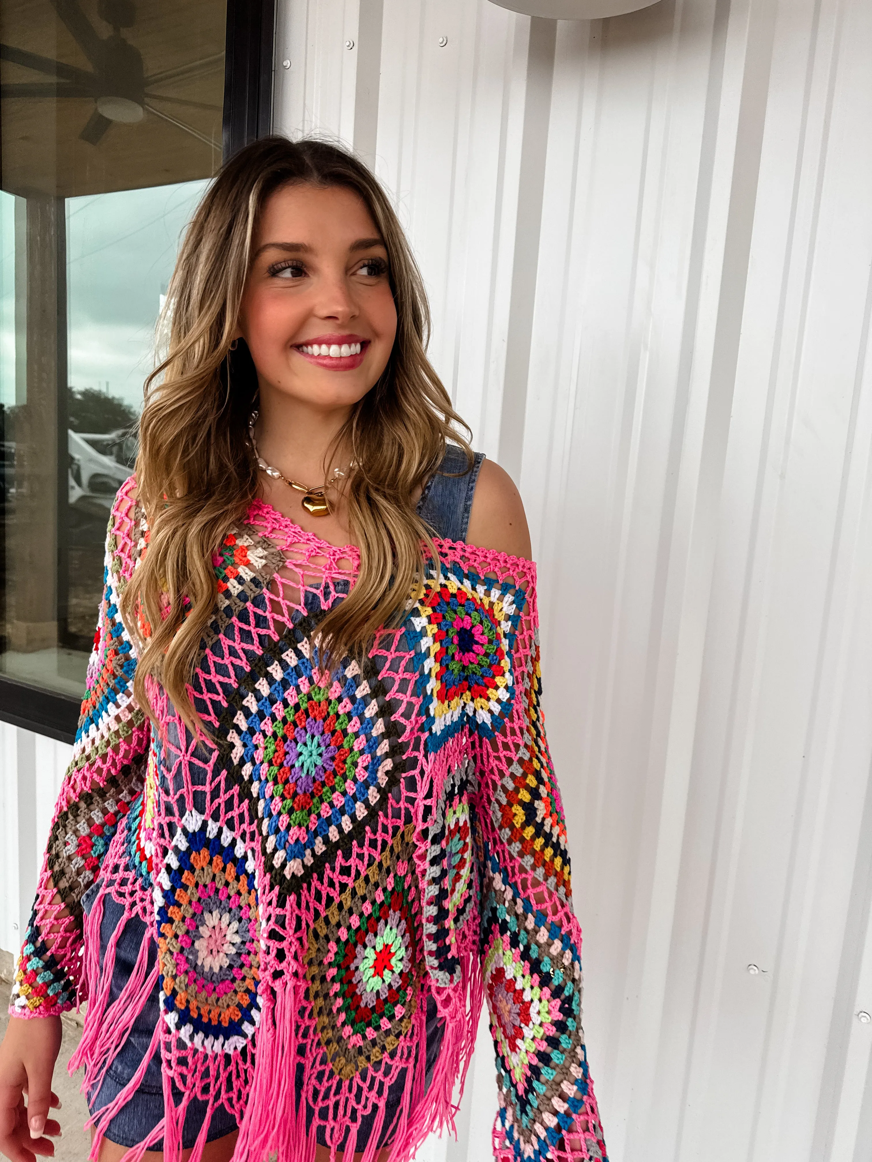 BOHO CROCHET KNIT TOPS