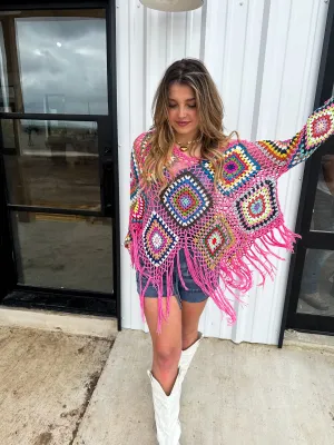 BOHO CROCHET KNIT TOPS
