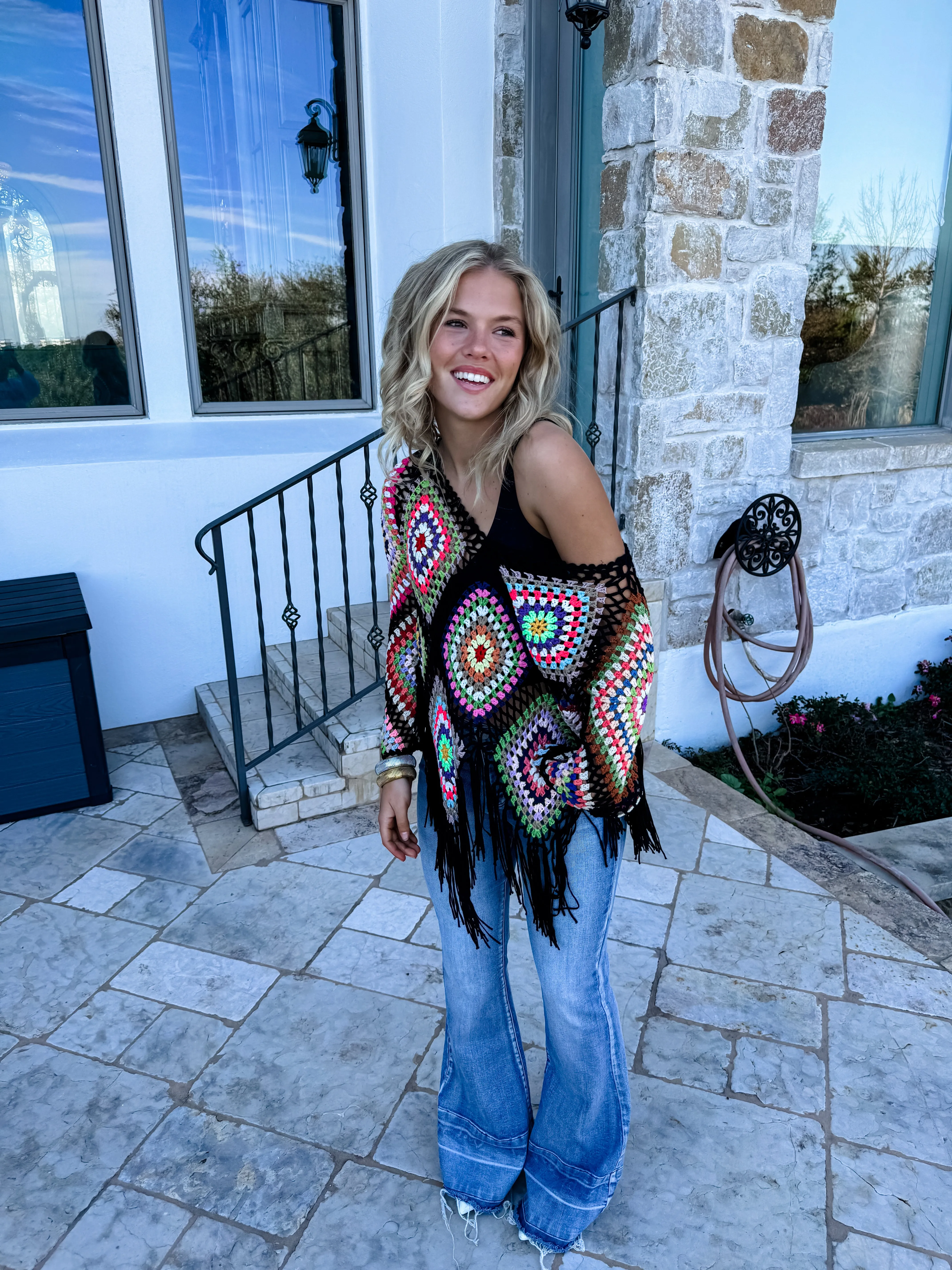 BOHO CROCHET KNIT TOPS