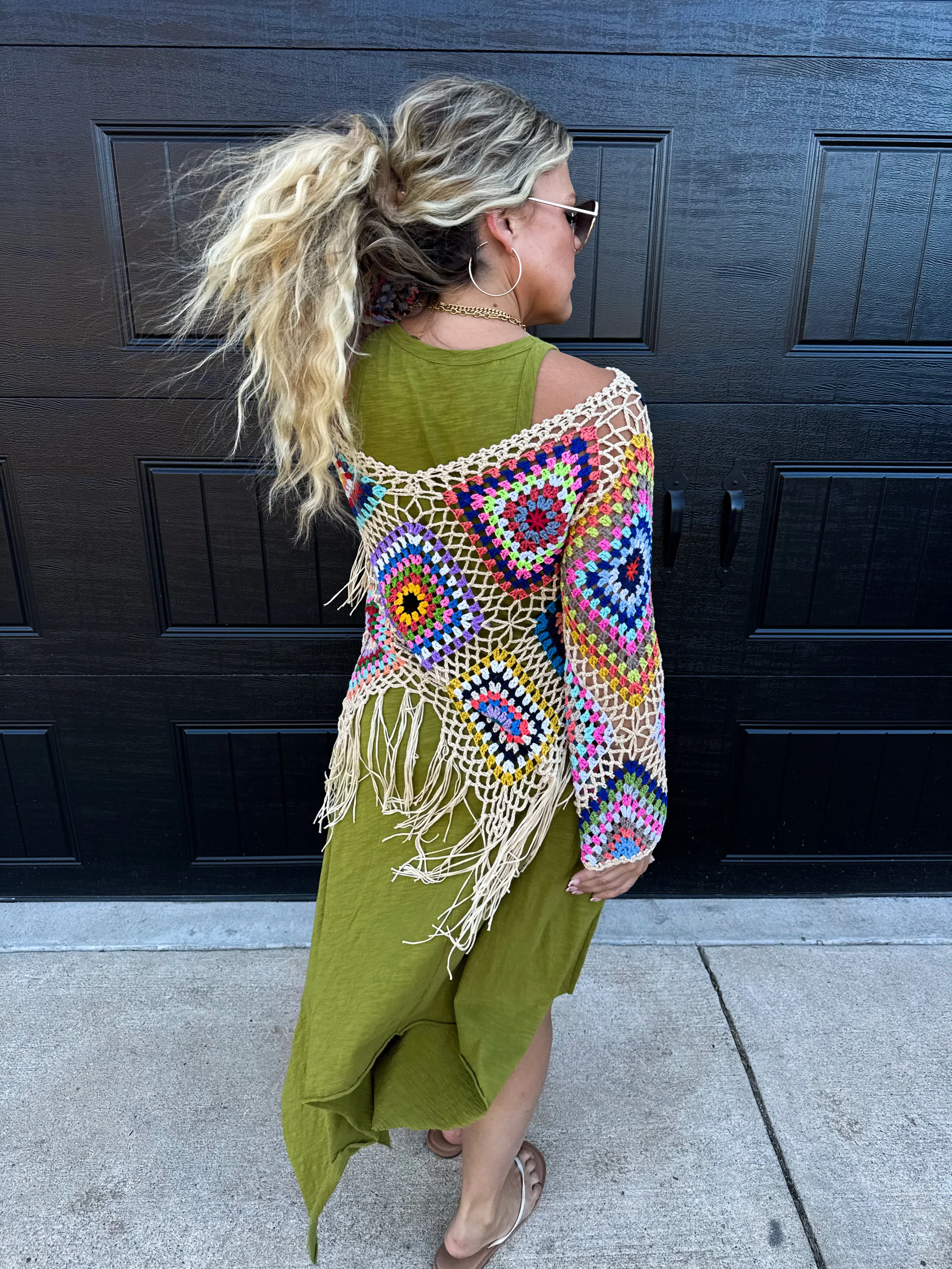 BOHO CROCHET KNIT TOPS