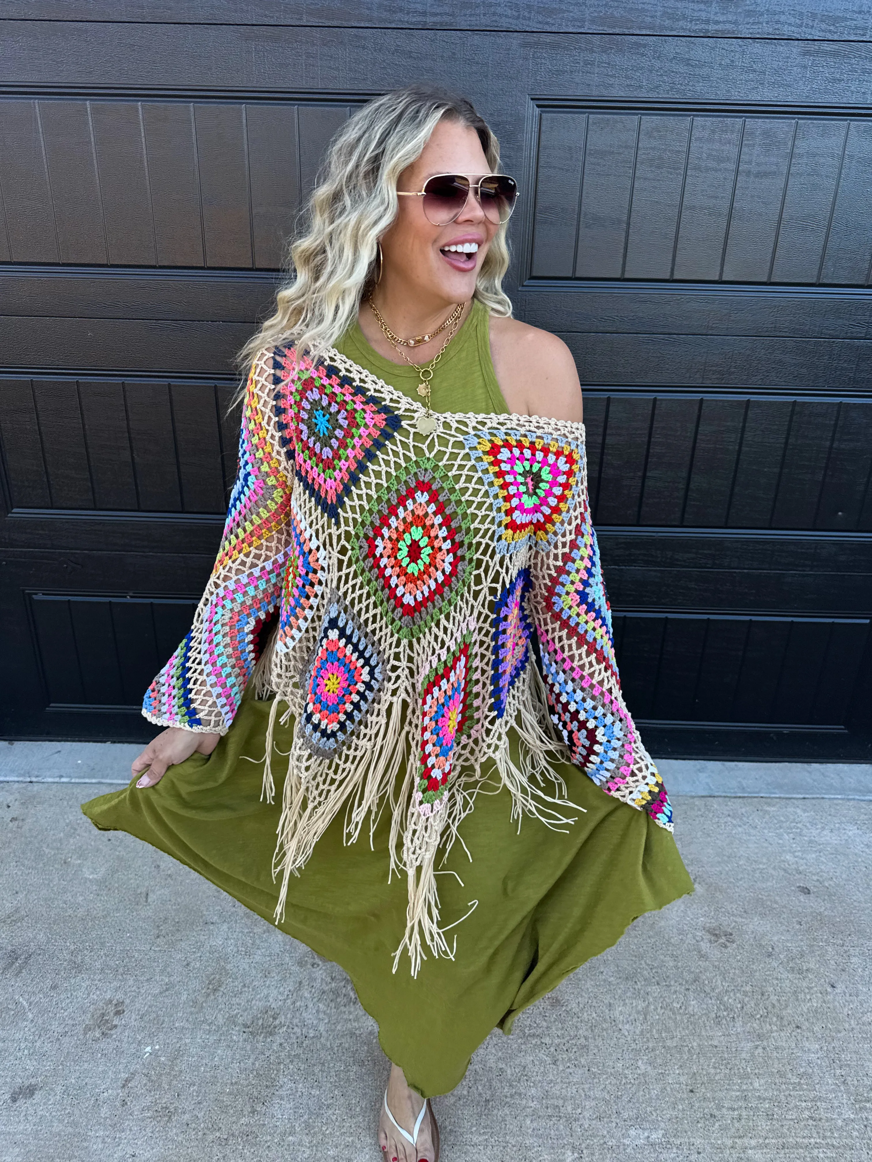 BOHO CROCHET KNIT TOPS