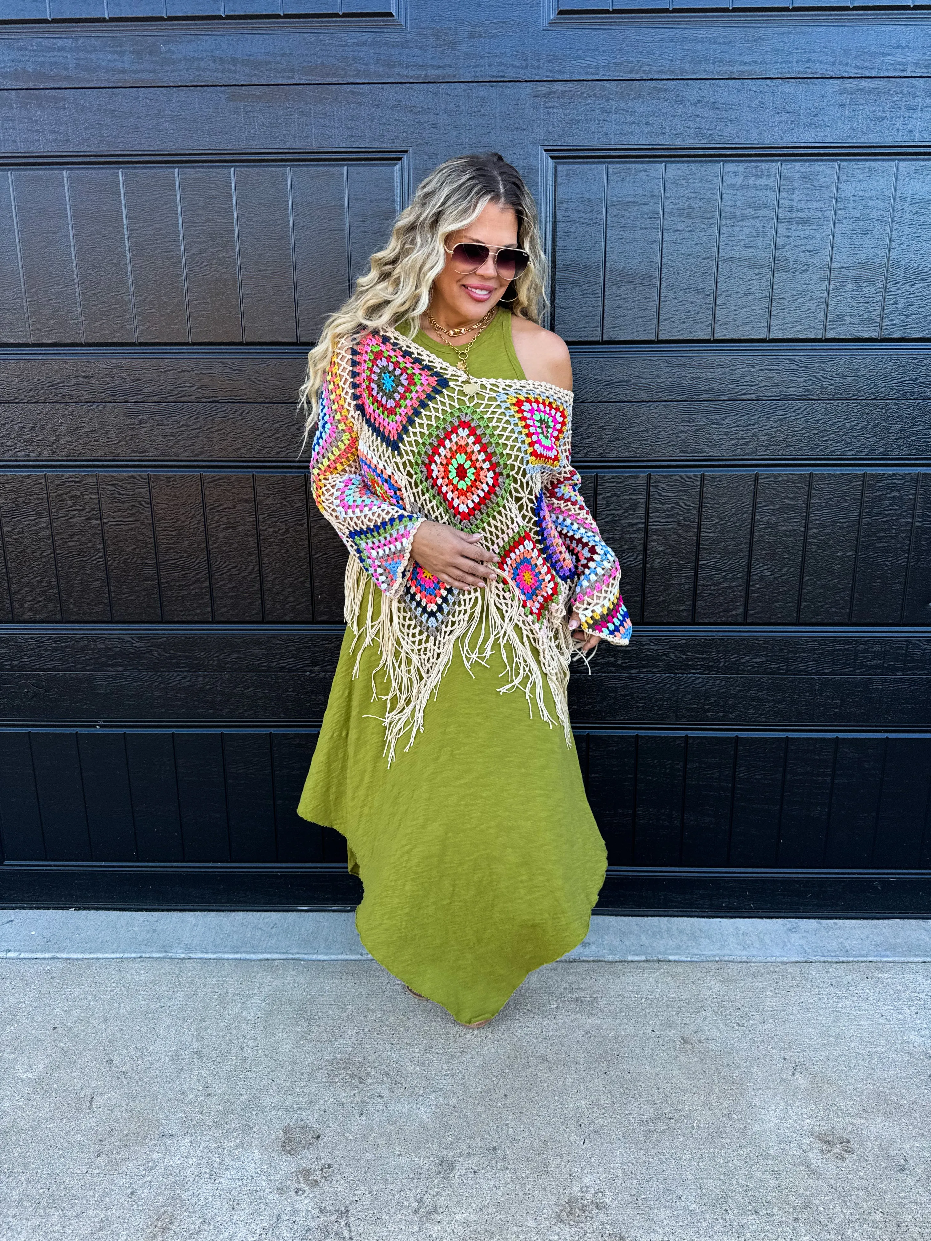 BOHO CROCHET KNIT TOPS