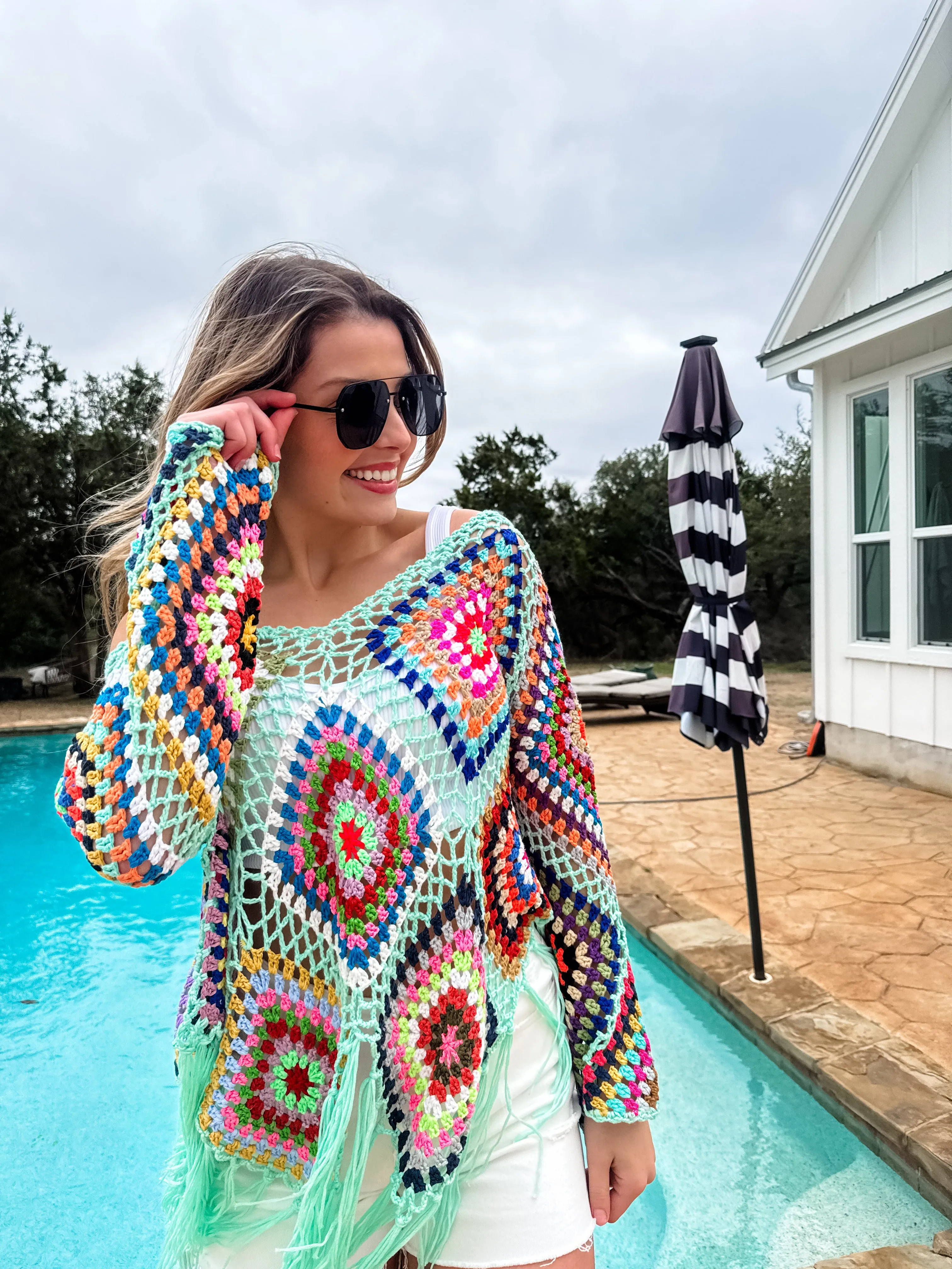 BOHO CROCHET KNIT TOPS