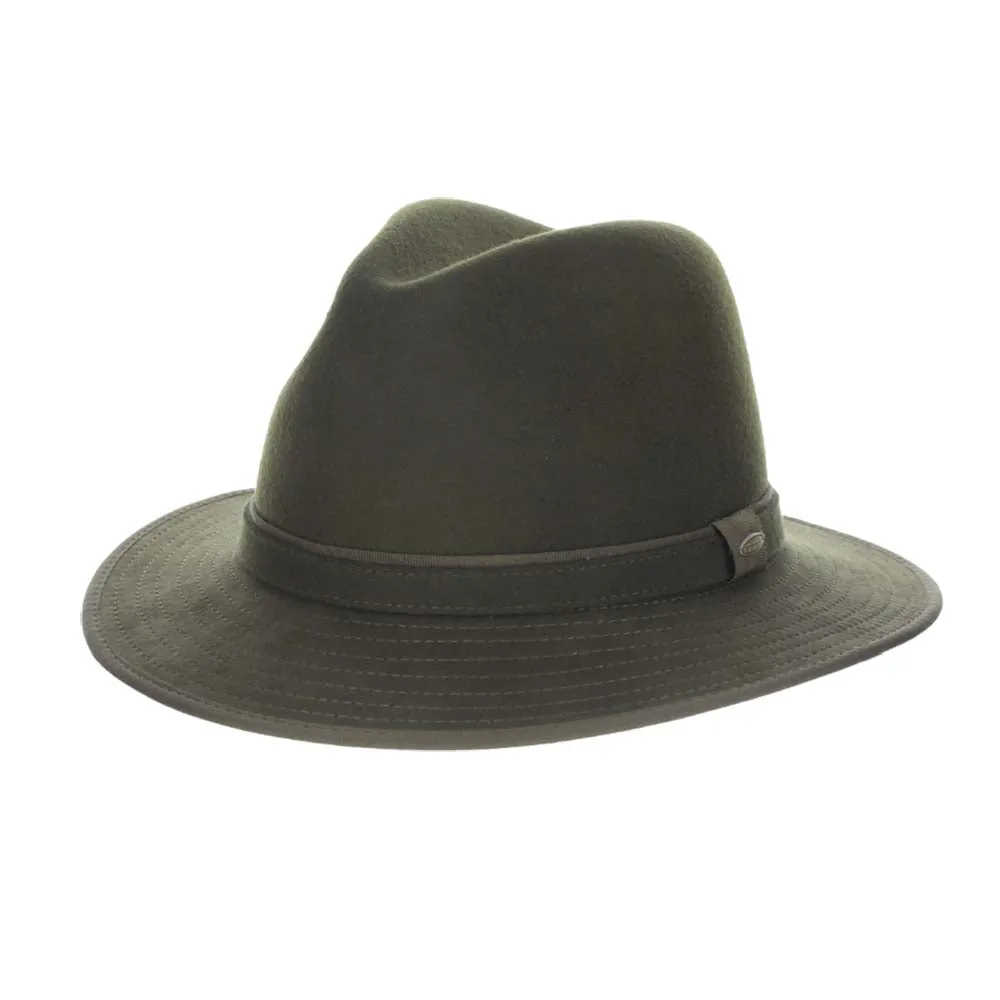 Ceduna Wool Felt Safari with Faux Suede Band - Scala Hat