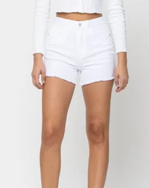 Cello Easy High Rise White Mom Short