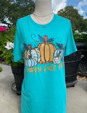 Cheerful Happy Fall Ya'll Tee