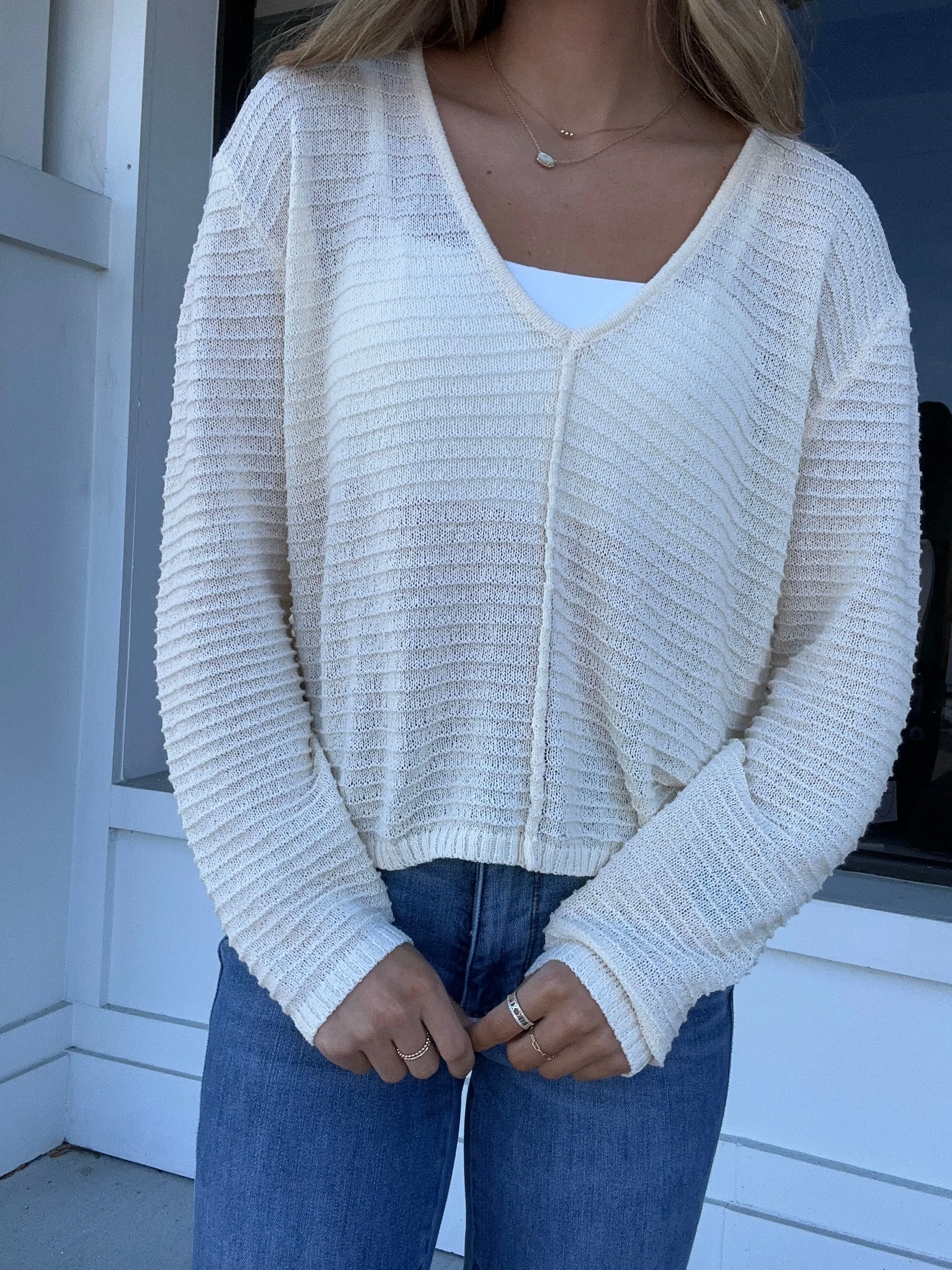 Darling Drop V Neck Sweater