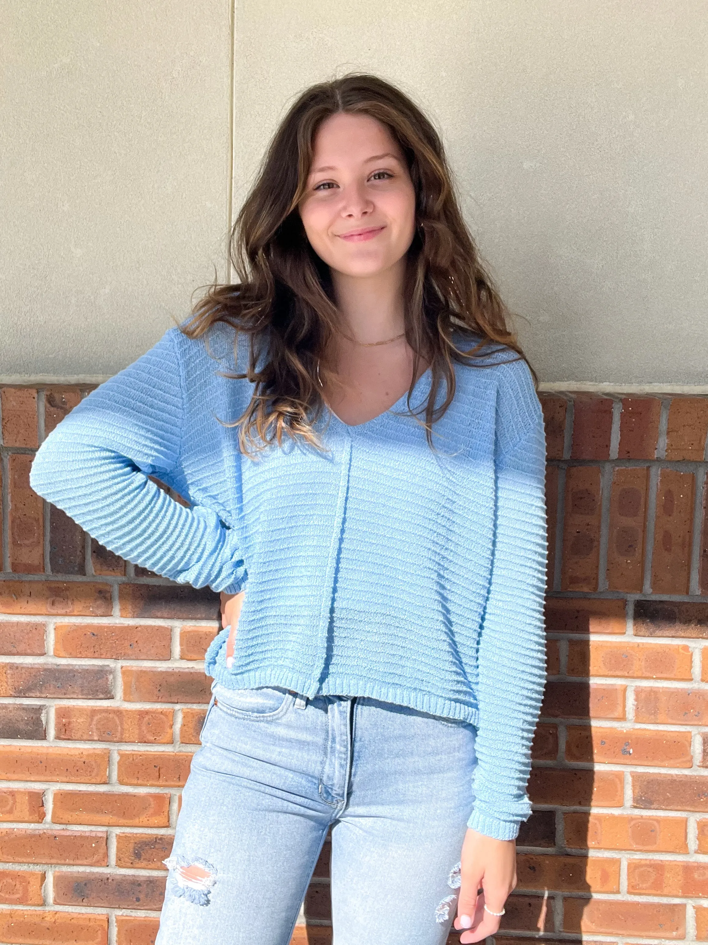 Darling Drop V Neck Sweater