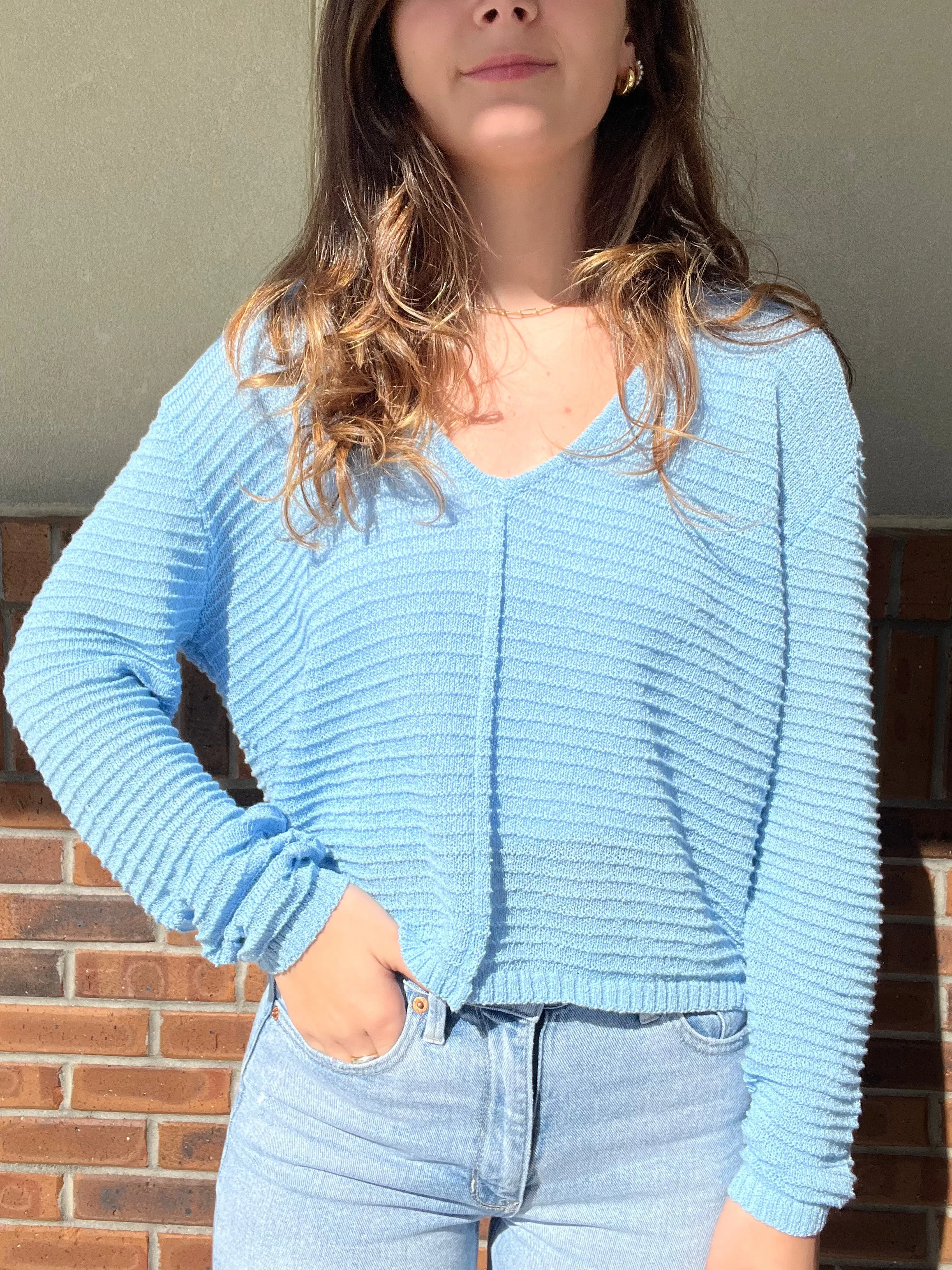 Darling Drop V Neck Sweater
