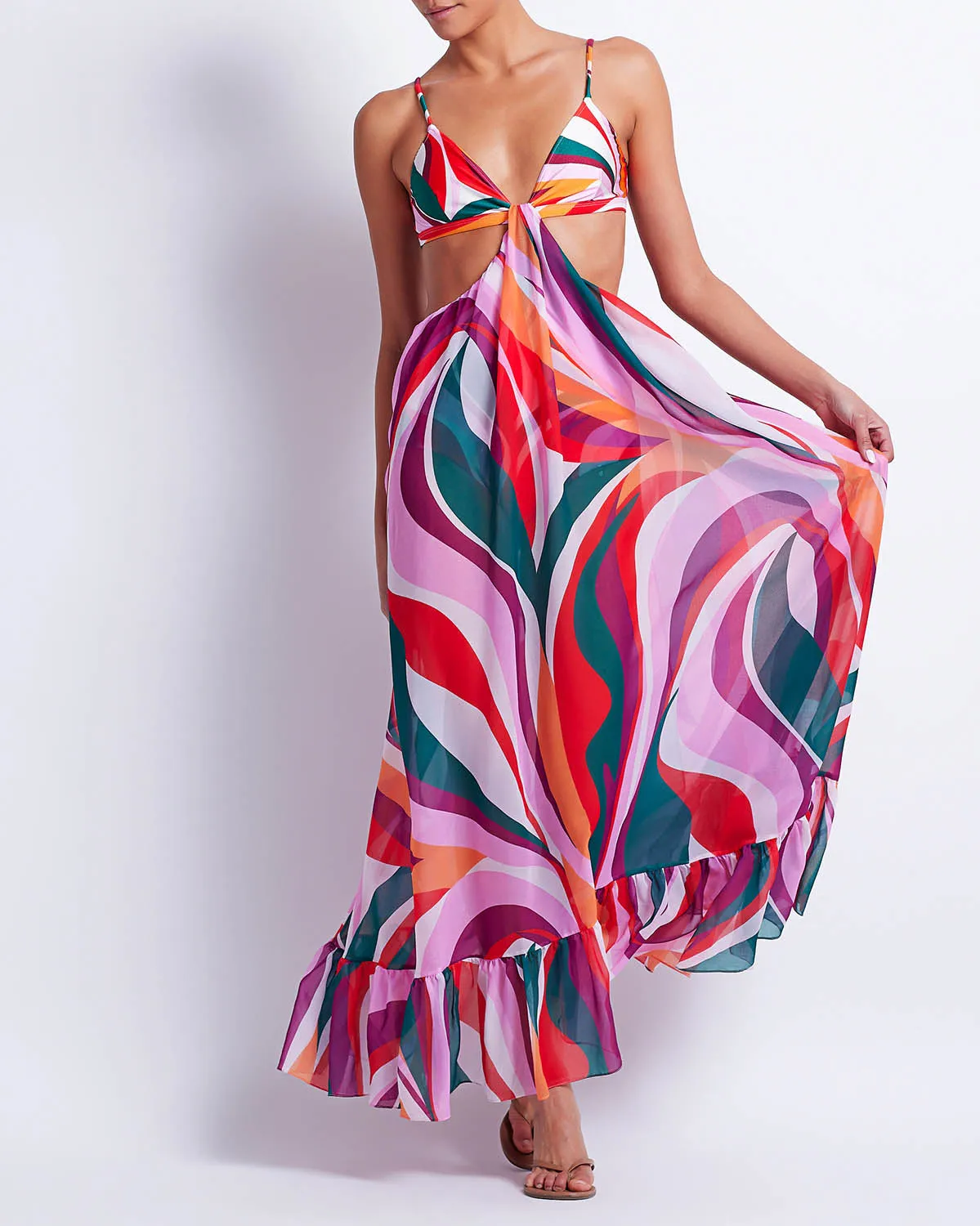 DELOS CUT-OUT BEACH DRESS