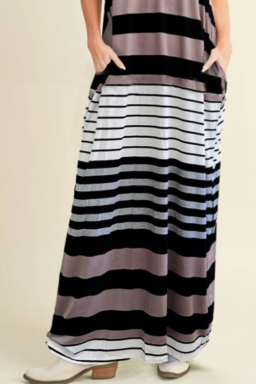 Easy Chic Pocketed Striped Cami Maxi Dress