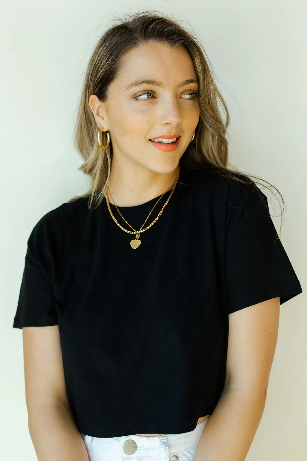 easy going crop tee