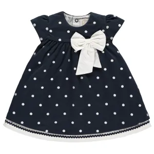 Emile et Rose Baby Girl Navy Spot Dress