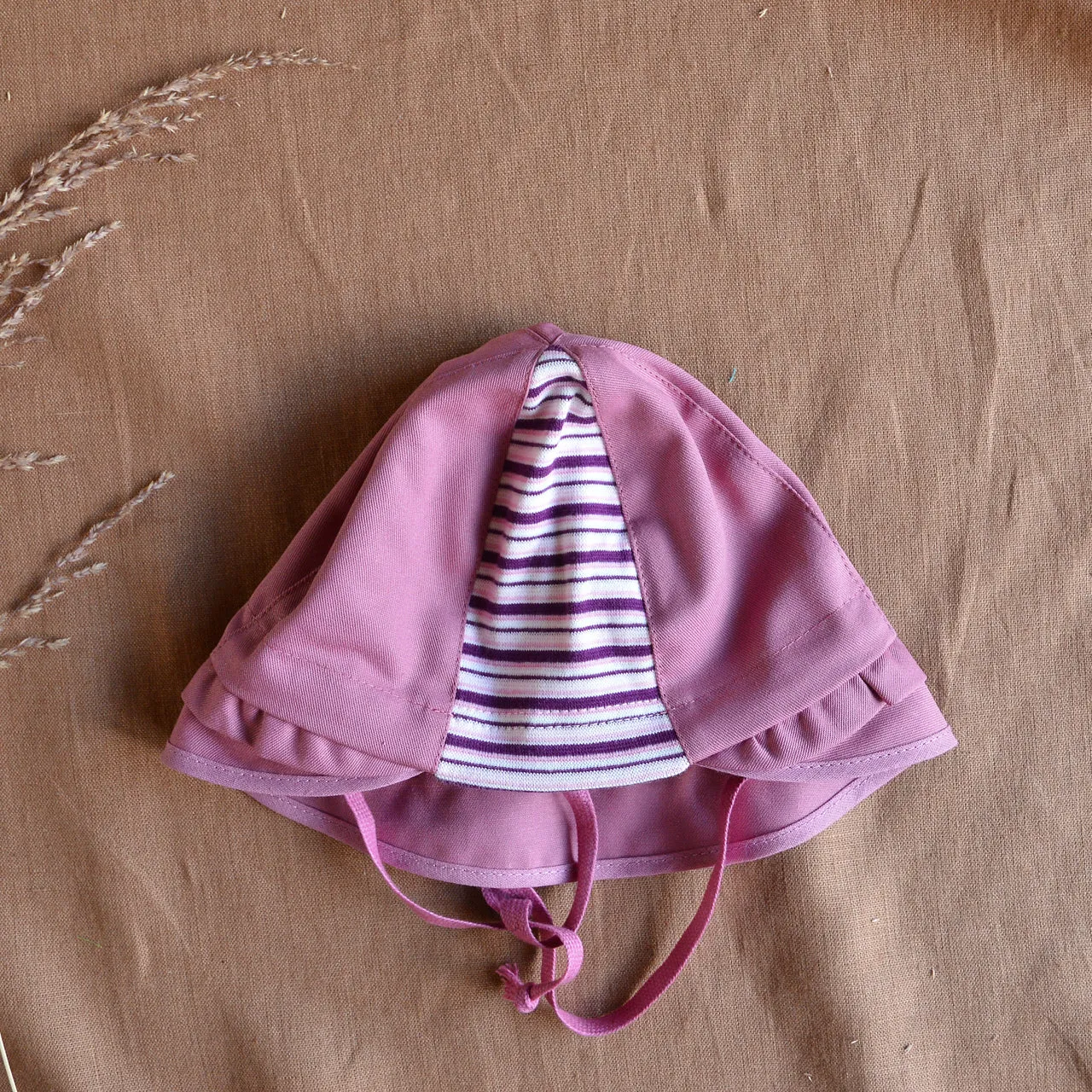 Emma Baby Sun Bonnet in 100% Organic Cotton UV40 (1-12m) *Last ones