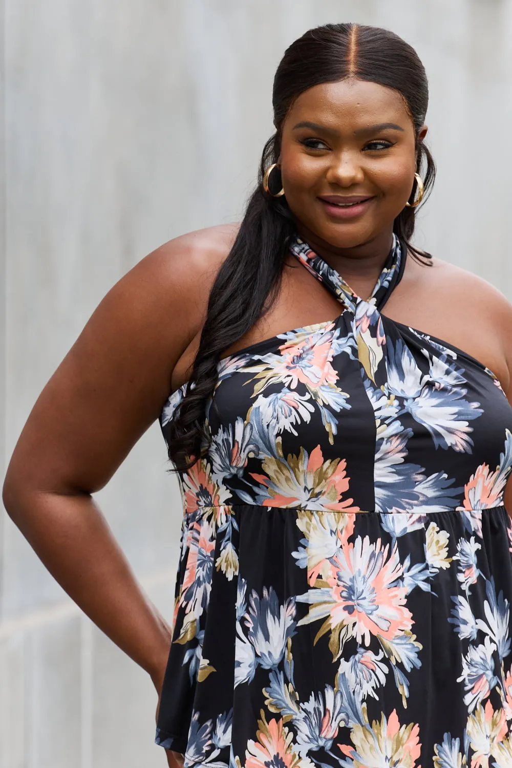 Floral Halter Top for Curves – Chic Summer Style