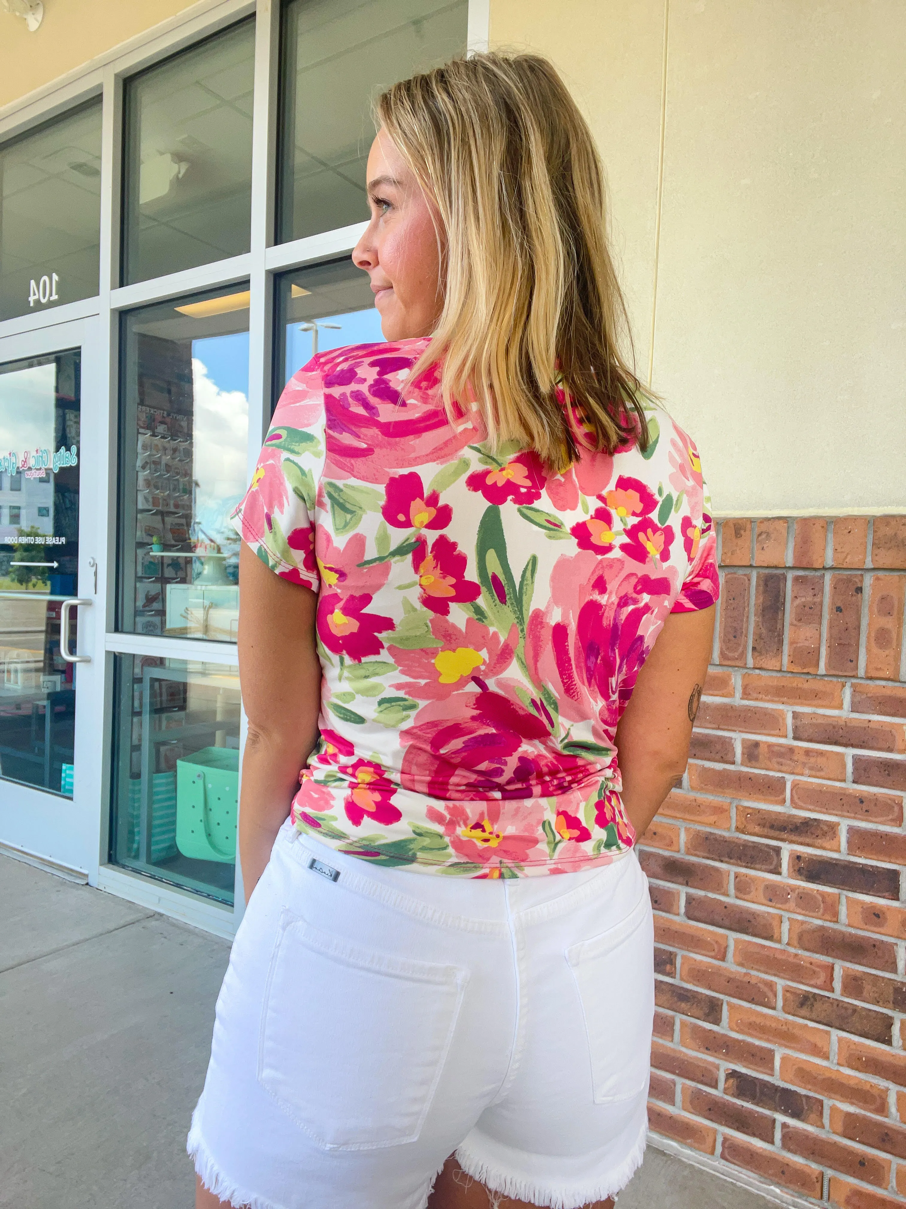 Floral Twist Crop Top