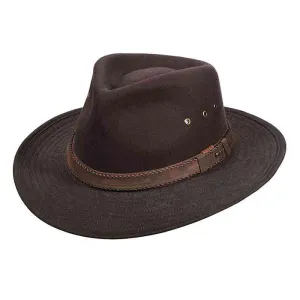 Four Seasons Wool Felt Outback Hat, Large - Scala Collection Hats