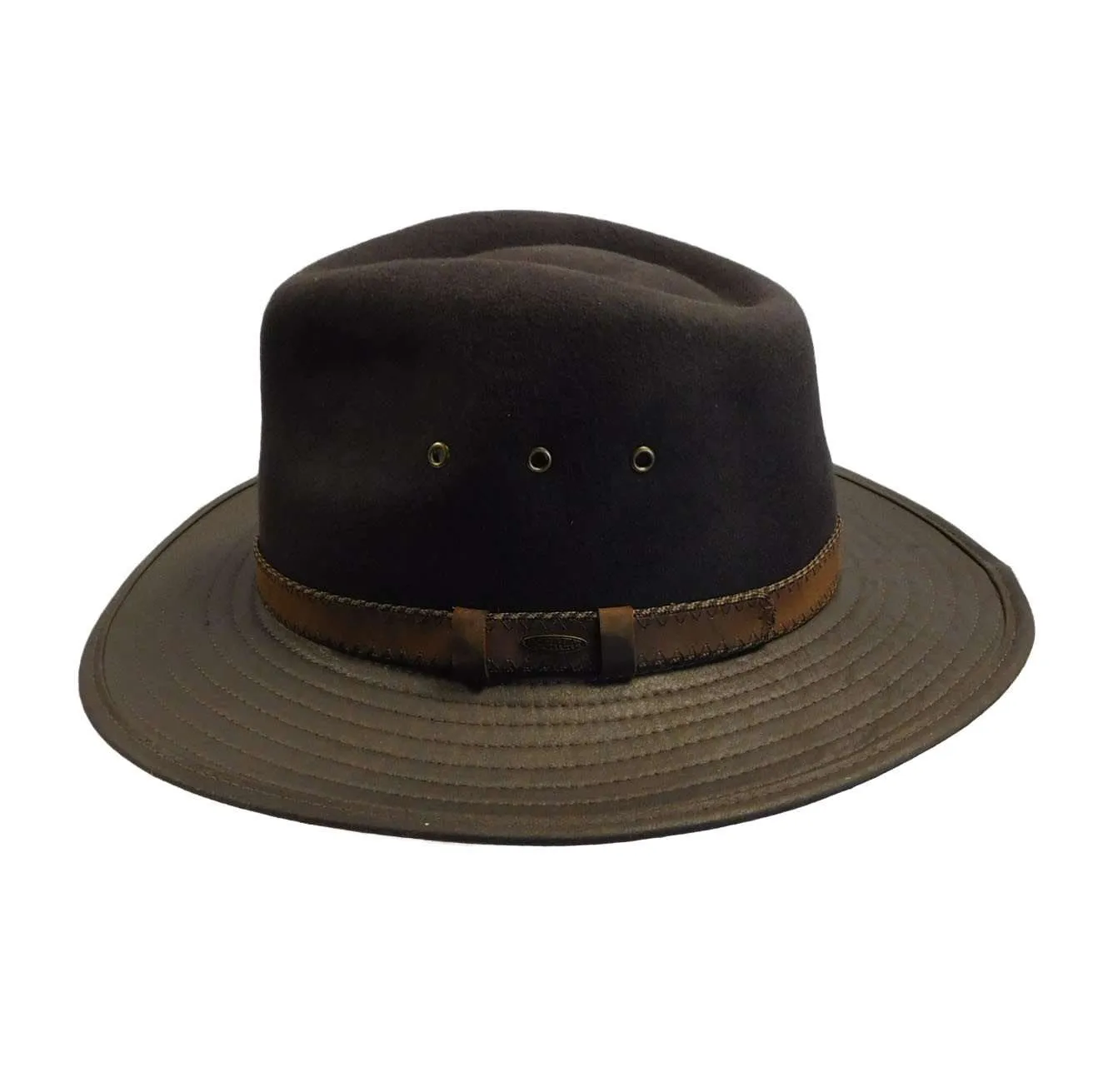 Four Seasons Wool Felt Outback Hat, Large - Scala Collection Hats