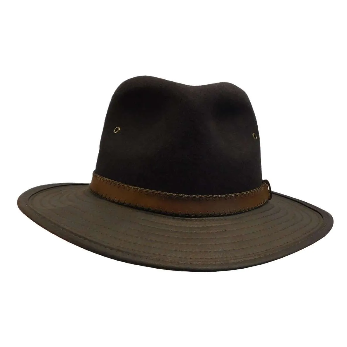 Four Seasons Wool Felt Outback Hat, Large - Scala Collection Hats