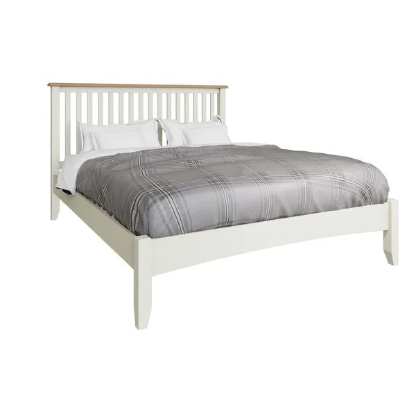 Geras White Bedroom Set- King Size Bed, Wardrobe, Bedside Cabinet x 2
