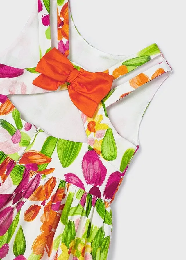 Girls Floral Summer Dress with Bow