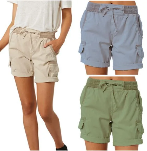 High waist ladies casual loose shorts