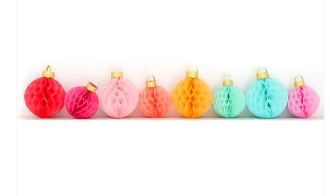 KAC Rainbow Honeycomb Ornament Set