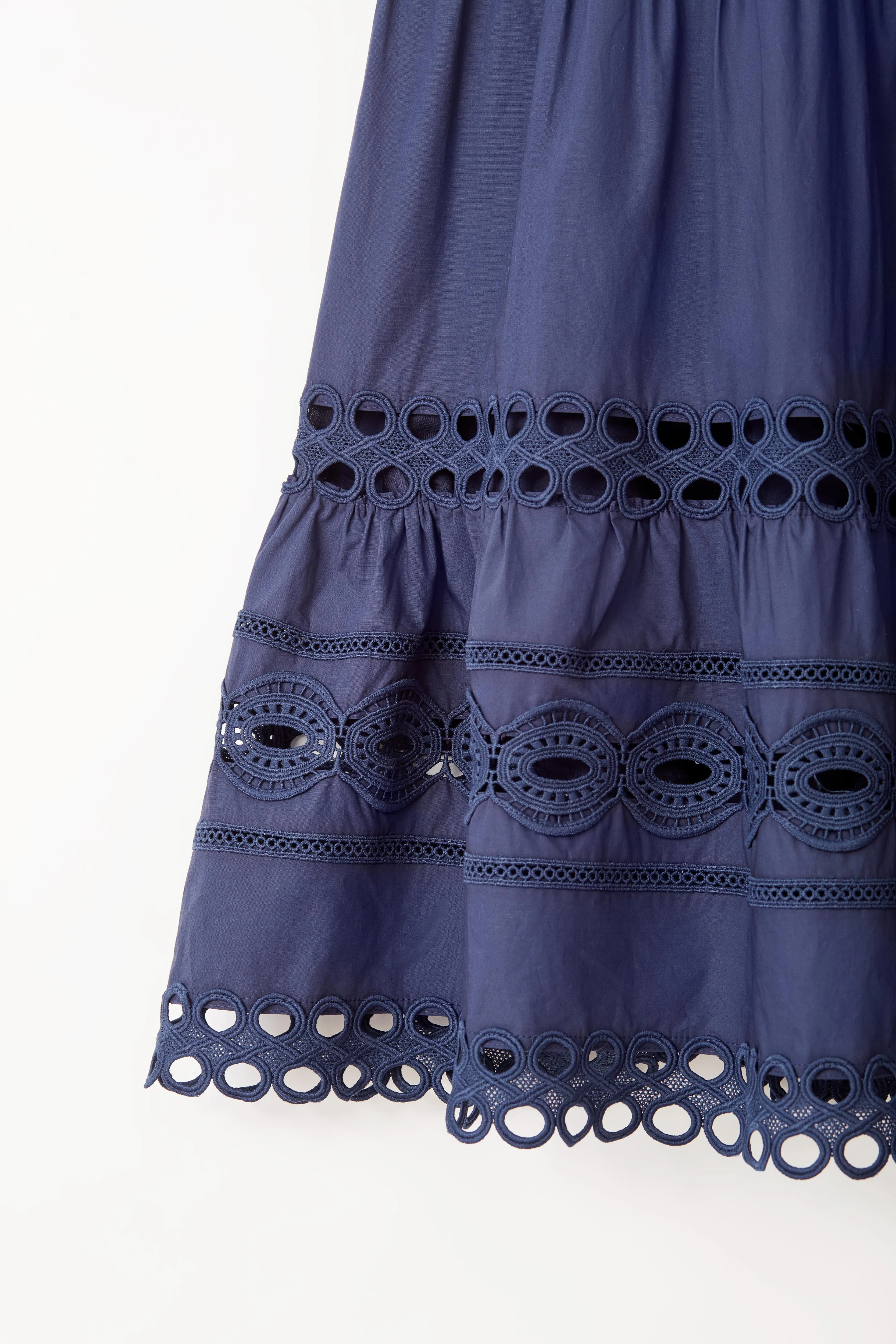KYLIE MIDI SKIRT-MIDNIGHT BLUE