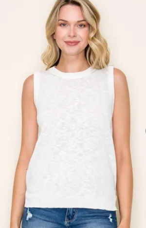 Linen-Like Sweater Tank