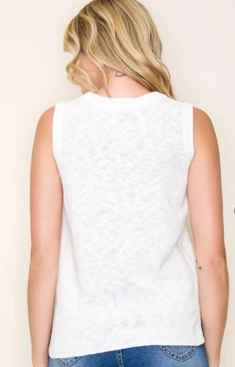 Linen-Like Sweater Tank