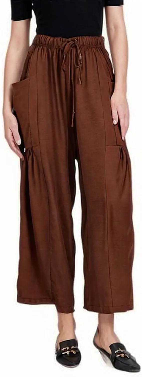 Linen Pants for Women Fashion 2025 Casual Lightweight Drawstring Elastic Waist Pants Solid Trousers with Pockets