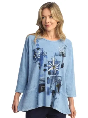 M12-1809 Tunic w/ 2 Pockets - Blue