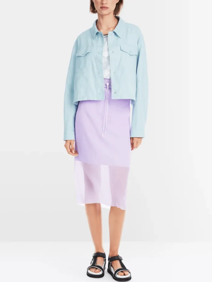 Marc Cain Sports Women's Denim Jacket In Soft Sky Blue YS 31.18 W30 Col 313