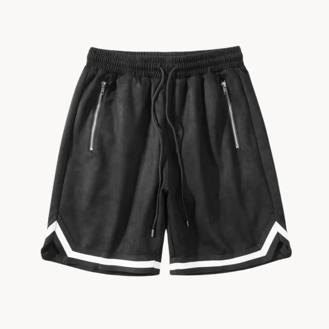 Men's Suede Casual Drawstring Shorts