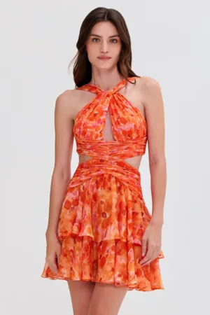 MYOSOTIS HALTERNECK MINI DRESS