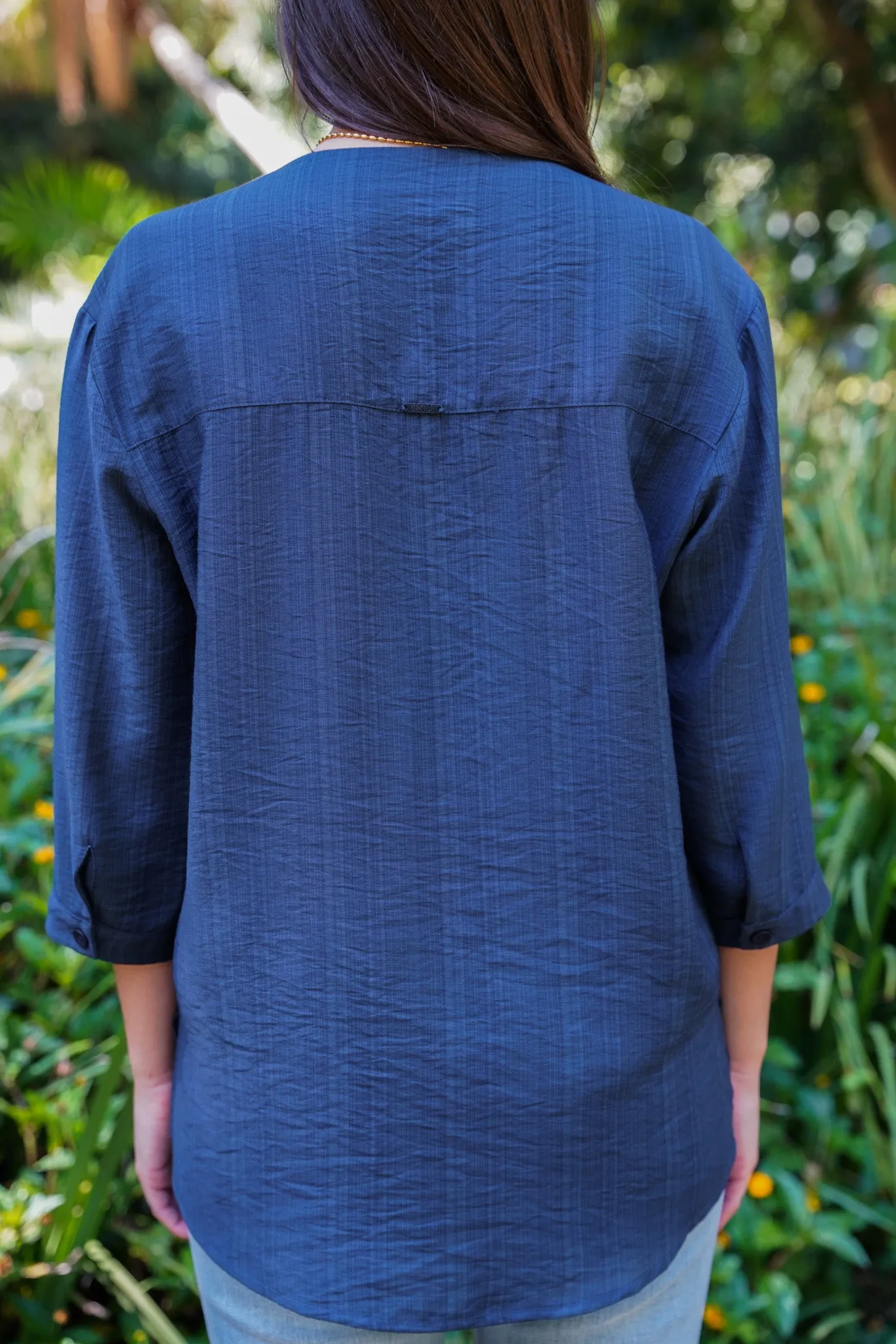 Navy Kaftan Top