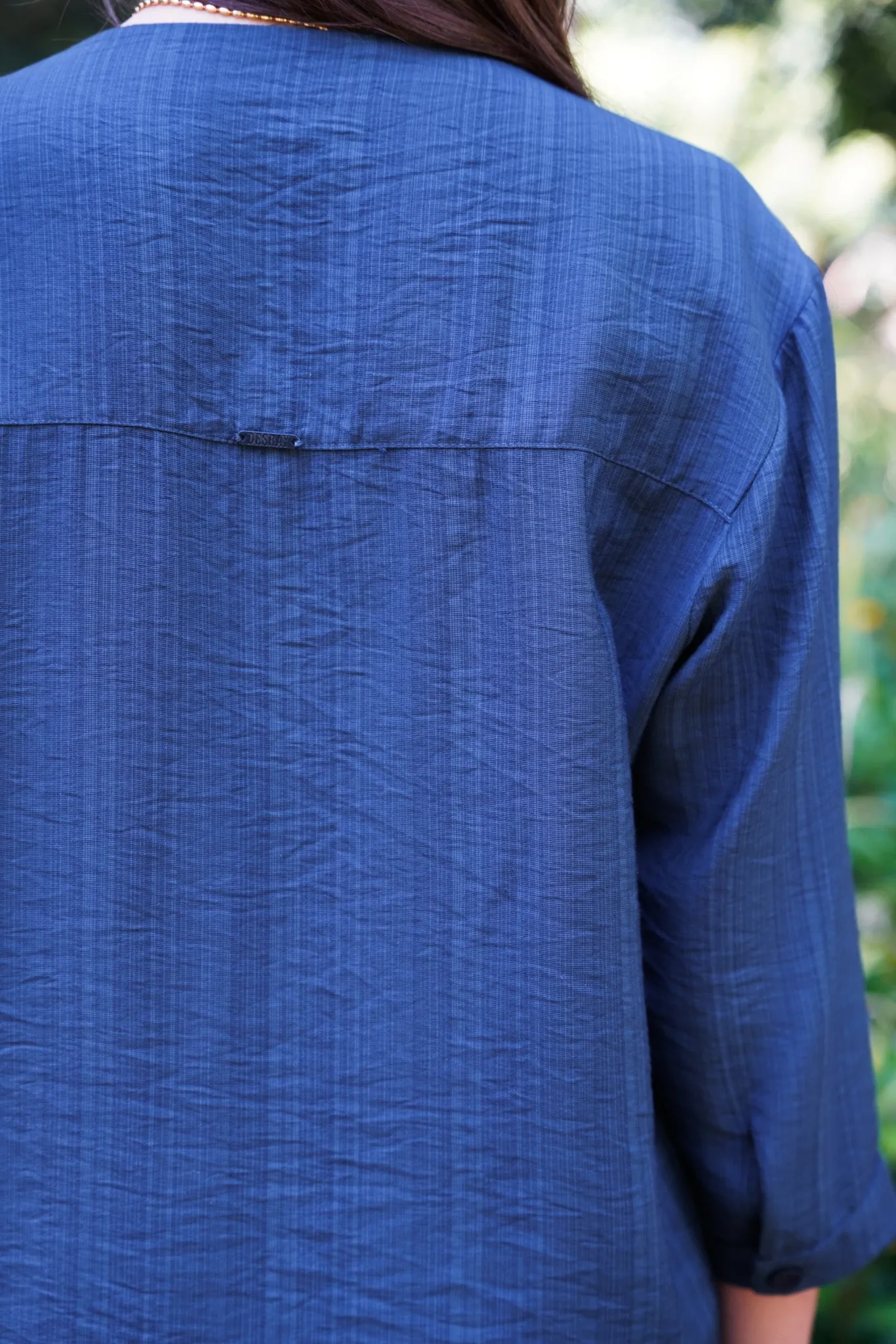 Navy Kaftan Top