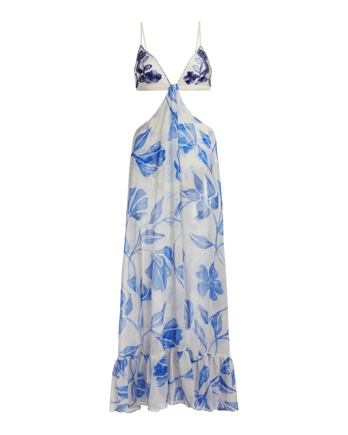 Nightflower Embroidered Beach Dress