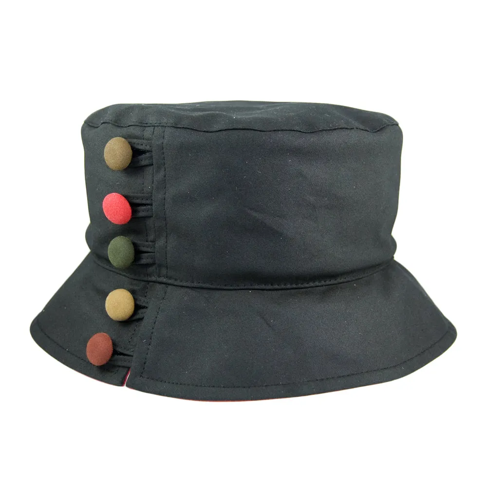 Olney Hats Olivia Oilcloth Bucket Hat - Black