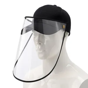 Outdoor Protection Hat Premium Anti-Fog Pollution Dust Saliva Face Shield Cap - Black