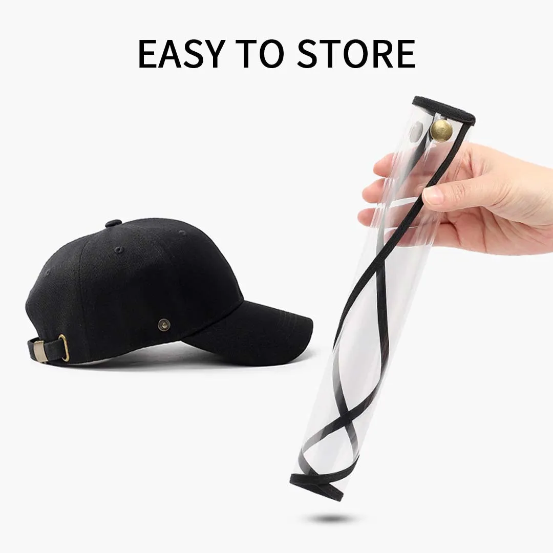 Outdoor Protection Hat Premium Anti-Fog Pollution Dust Saliva Face Shield Cap - Black