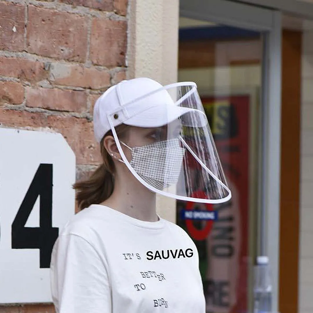 Outdoor Protection Hat Premium Anti-Fog Pollution Dust Saliva Face Shield Cap - Black